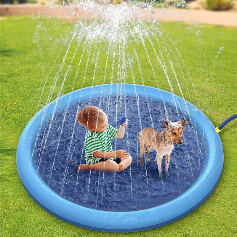 "Durable Non-Slip Splash Pad for Safe Water Fun - Perfect for Kids & Pets"