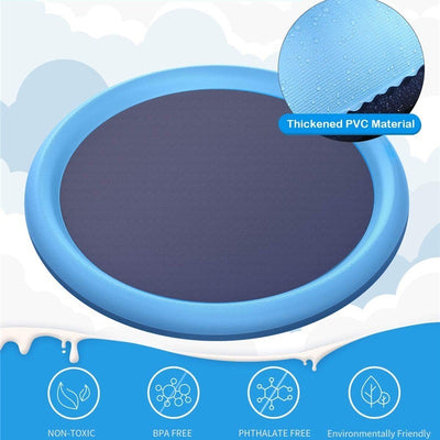 "Durable Non-Slip Splash Pad for Safe Water Fun - Perfect for Kids & Pets"