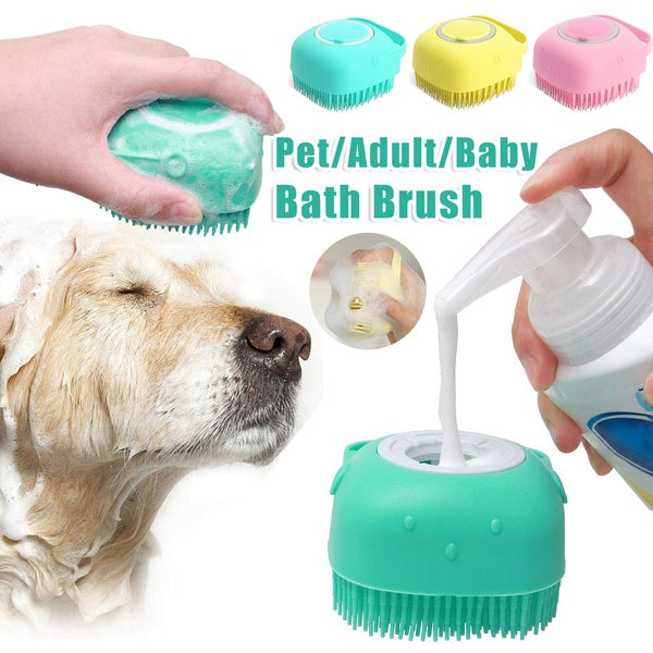 Silicone Dog & Cat Shampoo Massage Gloves perfect brush pets