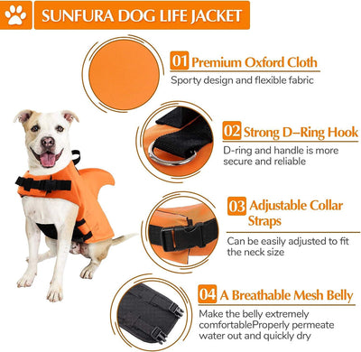 Dog Life Vest Summer Shark Pet Life Jacket