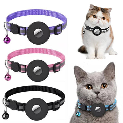 Reflective Waterproof AirTag Holder Collar to Keep TrackPet 