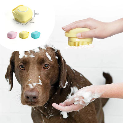 Silicone Dog & Cat Shampoo Massage Gloves perfect brush pets